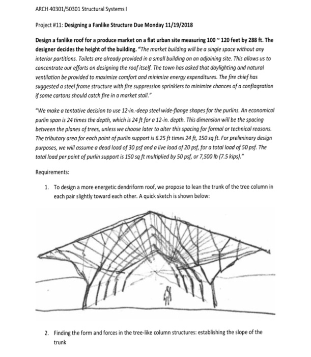 Chapter 40r Building Project ARCH 40301/50301 Structural SystemsI Project #11: | Chegg.com