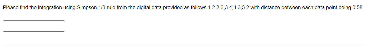 Solved Please find the integration using Simpson 13 ﻿rule | Chegg.com