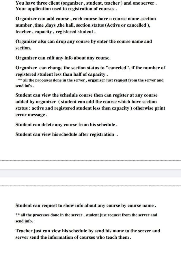 Solved NOTE : The solution to the client server material in | Chegg.com