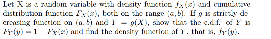 Solved Let X is a random variable with density function | Chegg.com