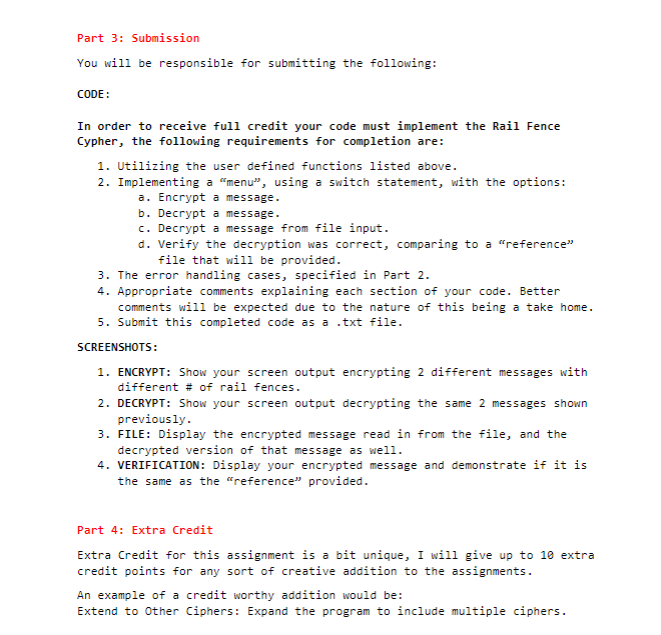 Solved Part 2: Error Handling You will be required to | Chegg.com