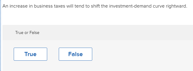 Solved An increase in business taxes will tend to shift the | Chegg.com