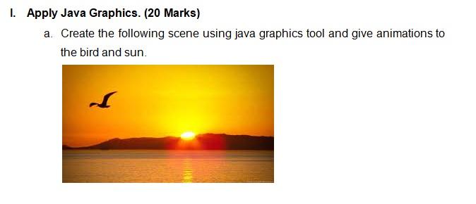 Solved 1. Apply Java Graphics. (20 Marks) a. Create the | Chegg.com