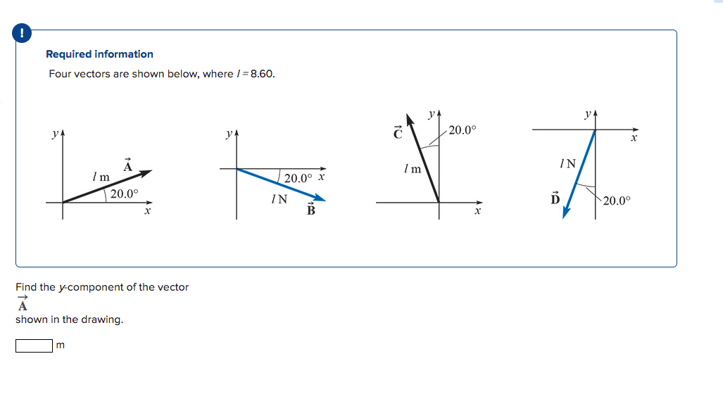 Solved Required information Four vectors are shown below, | Chegg.com