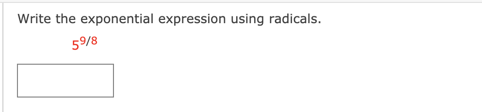 Solved Write the radical expression using exponents. 1 To | Chegg.com