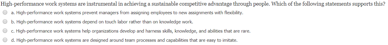 Solved Determining Whether A High Performance Work System Chegg Solved Determining Whether A High Performance Work System Chegg