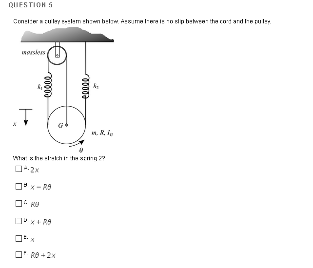 Solved Question 5 Consider A Pulley System Shown Below Chegg Solved Question 5 Consider A Pulley System Shown Below Chegg