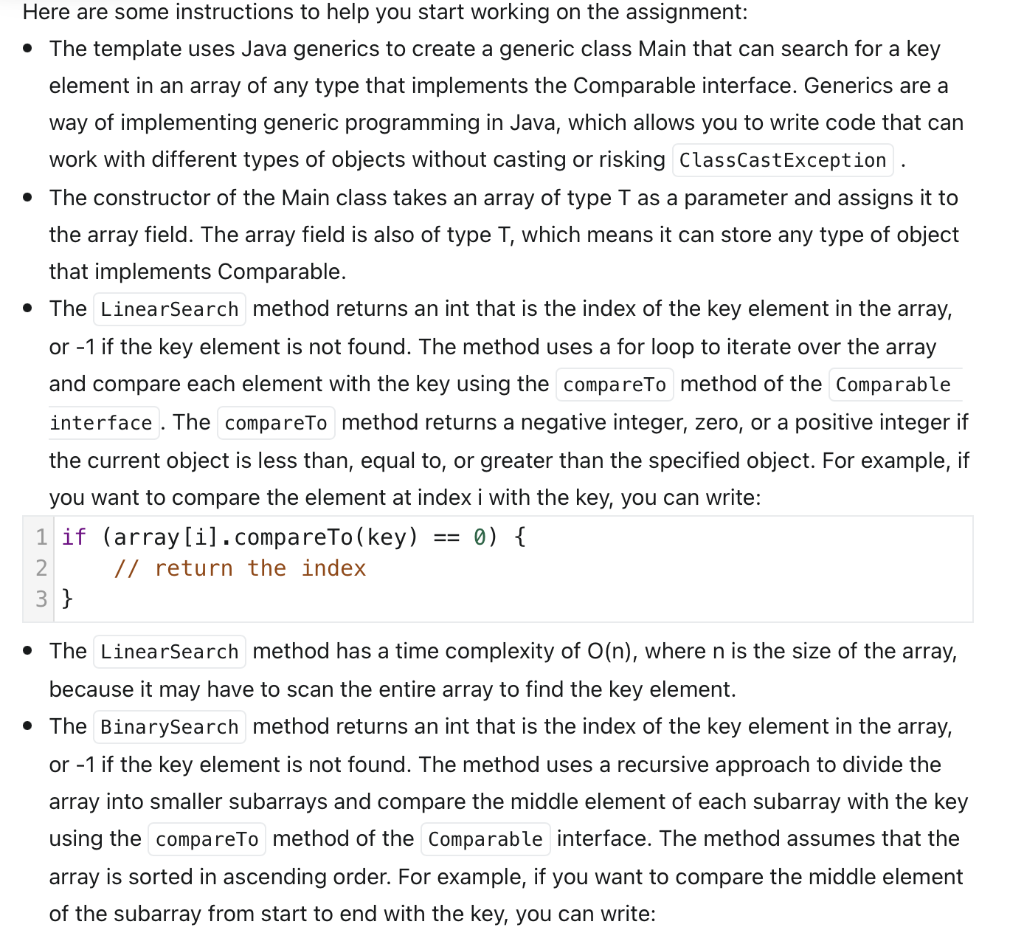 Solved - The template uses Java generics to create a generic | Chegg.com