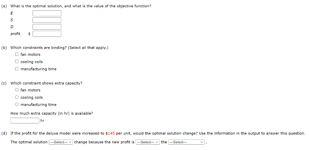Solved The computer solution is shown below.(a) What is the | Chegg.com