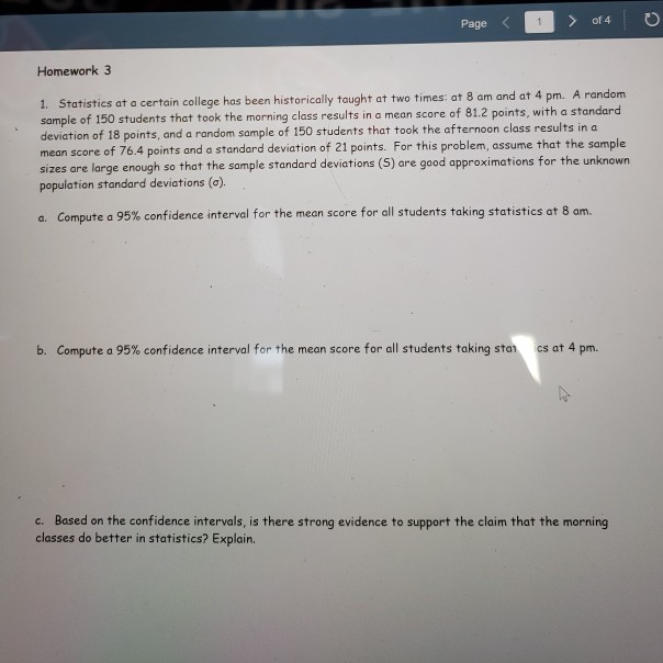 Solved Statistics at a certain college has been historically | Chegg.com