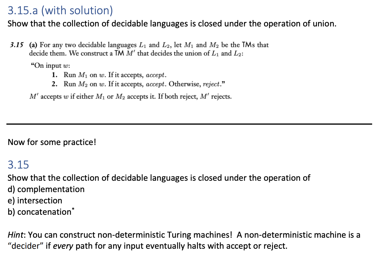Solved 3 15 a with Solution Show That The Collection Of Chegg