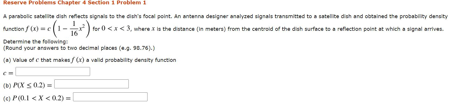 Solved Reserve Problems Chapter 4 Section 1 Problem 1 tox?) | Chegg.com