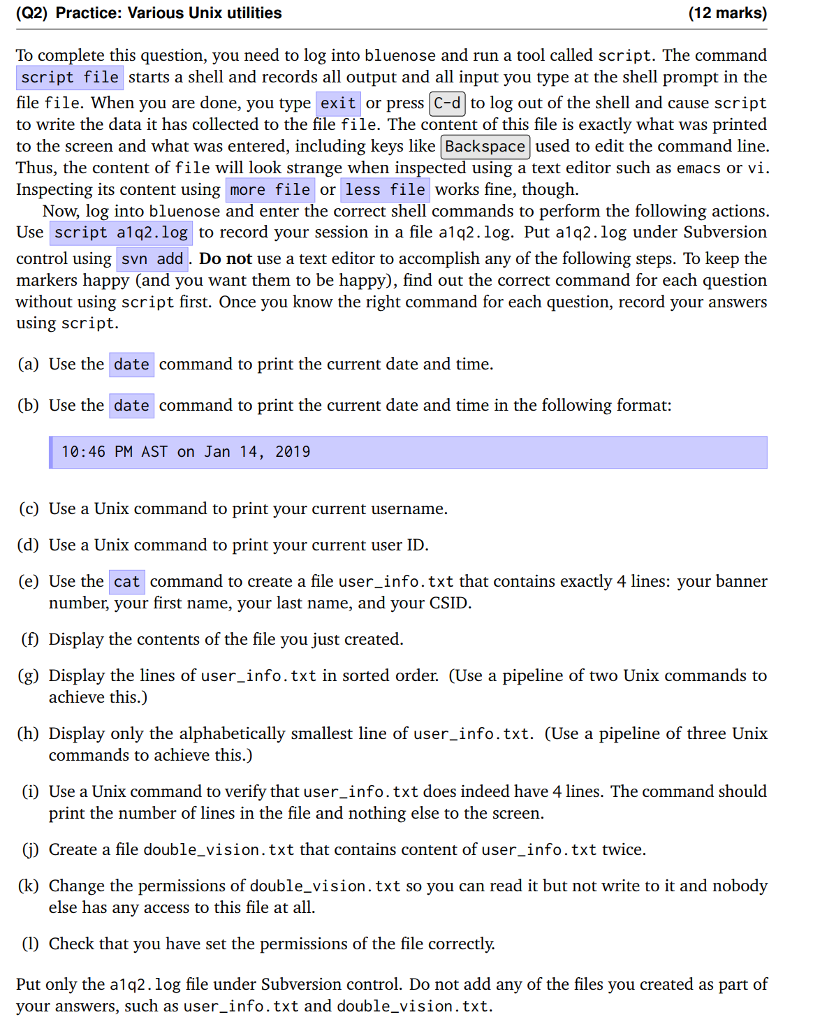 Solved General Instructions: How to Submit Your Work You | Chegg.com