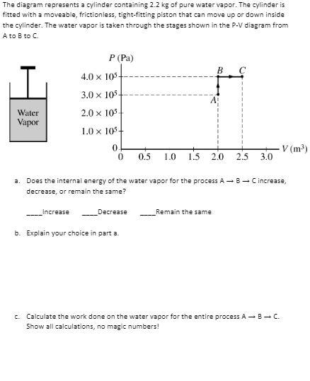 Solved 2. (12 points) Suppose a gas in a device fitted with | Chegg.com