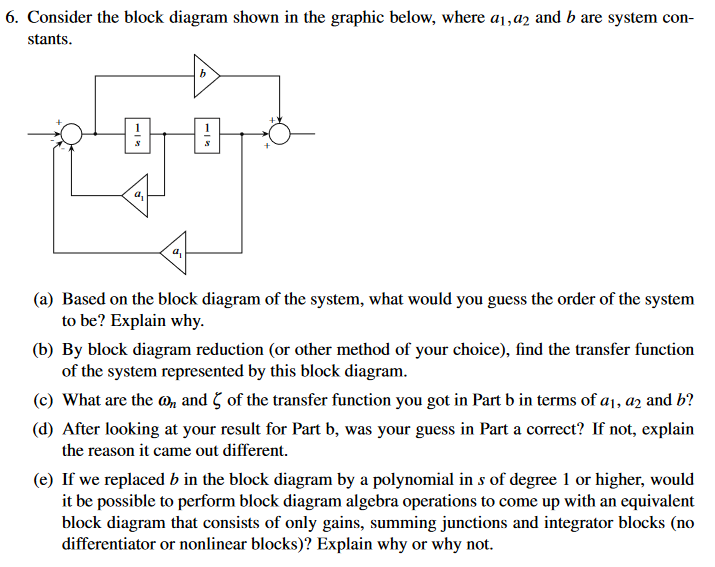 6. Consider the block diagram shown in the graphic | Chegg.com