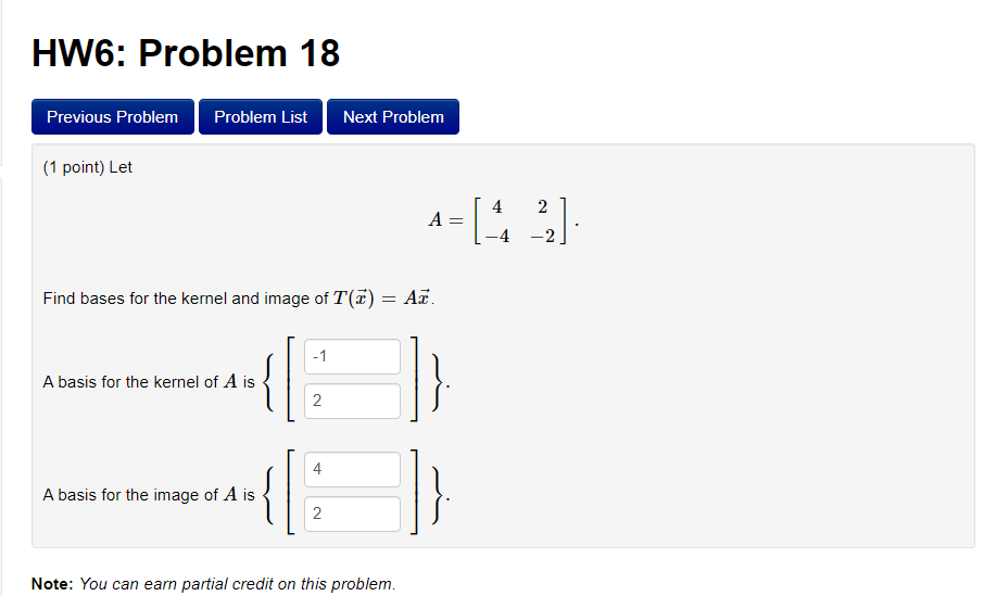 Solved -4 -2/ HW6: Problem 18 Previous Problem Problem List | Chegg.com