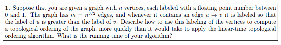 Solved 1. Suppose that you are given a graph with n | Chegg.com
