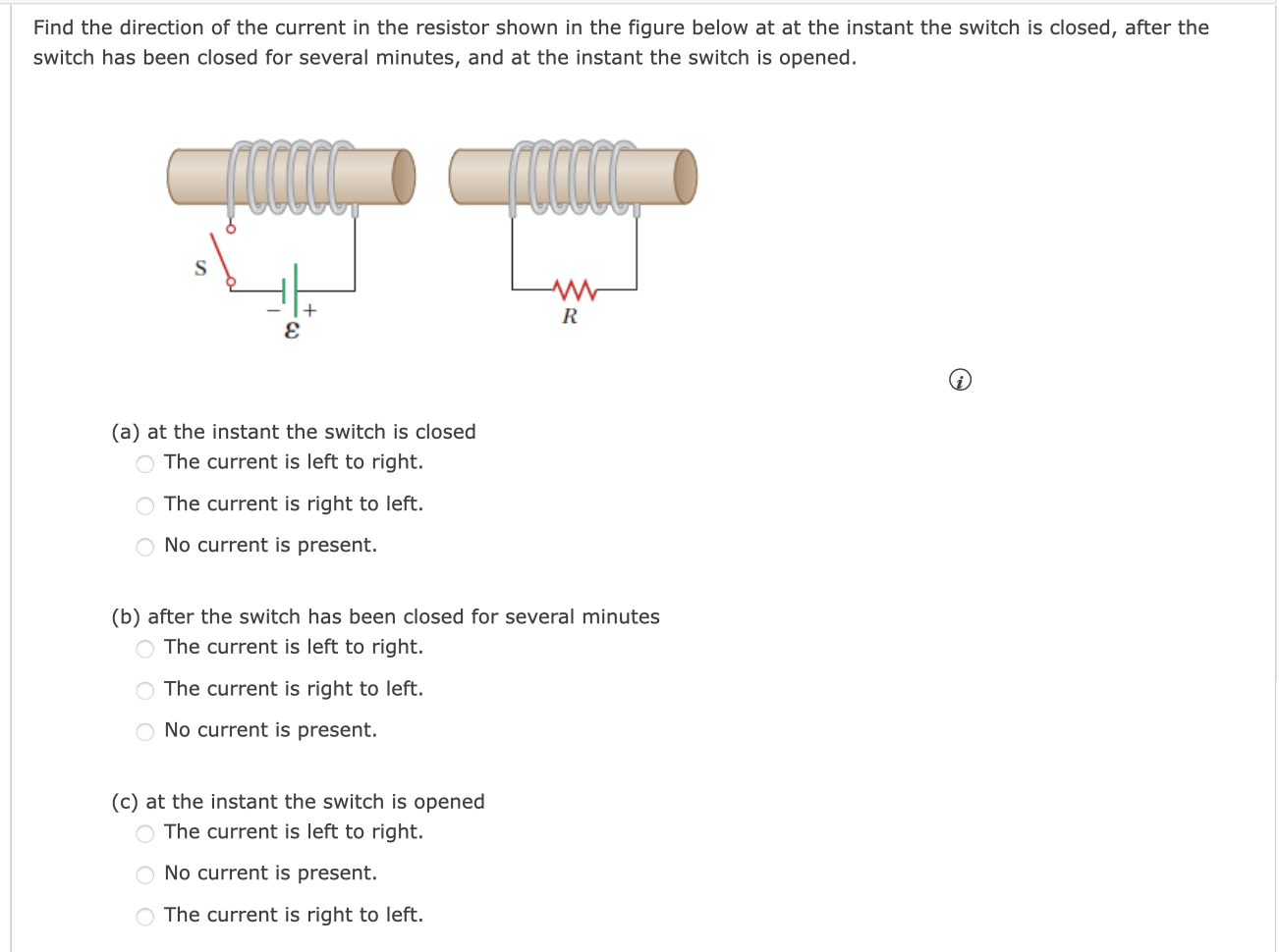 Solved Find the direction of the current in the resistor | Chegg.com