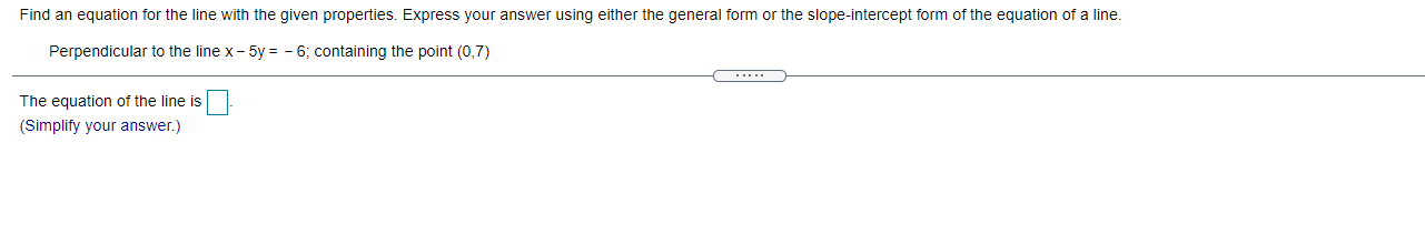 Solved Find an equation for the line with the given | Chegg.com