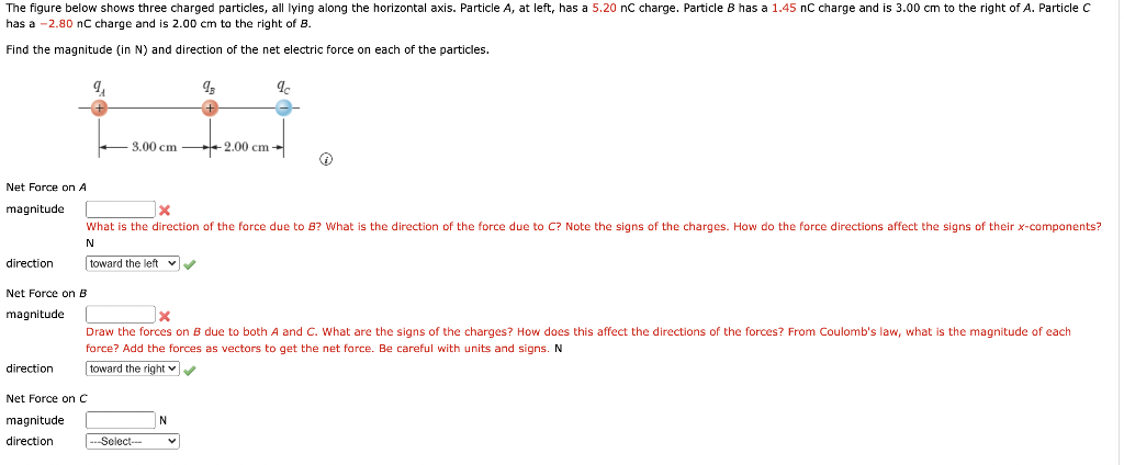 Solved The figure below shows three charged particles, all | Chegg.com