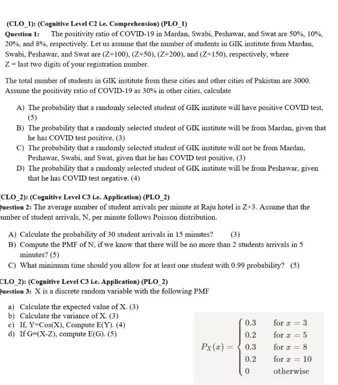 Clo 1 Cognitive Level C2 I E Comprehension Chegg Com