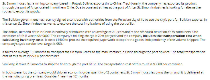 In the Above question use annual demand of tin as 200 | Chegg.com