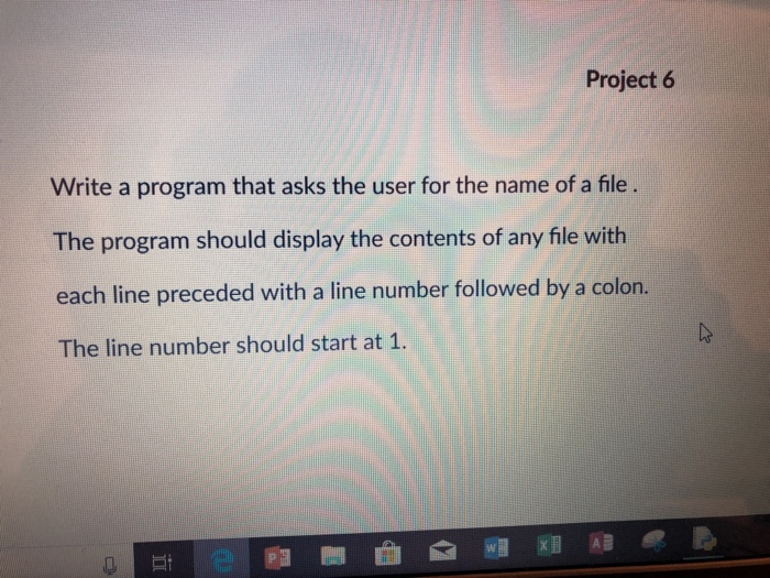 Solved Project 6 Write a program that asks the user for the | Chegg.com