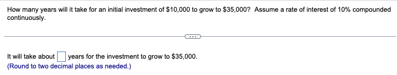 Solved How Many Years Will It Take For An Initial Investment | Chegg.com