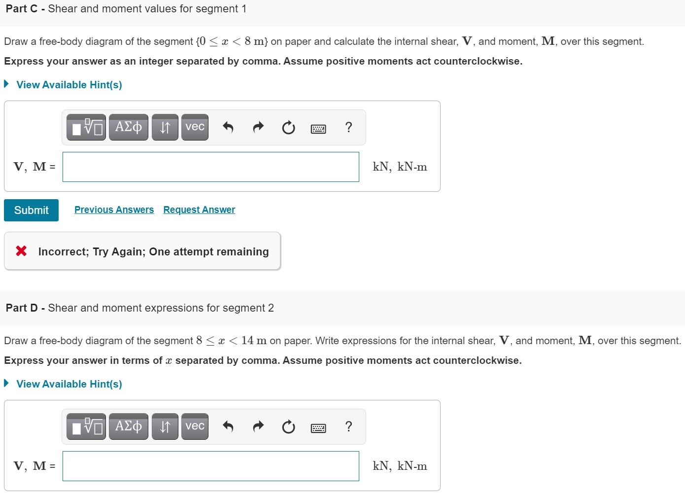 Solved Part A Determine The Required Diameter Of The Bolts | Chegg.com