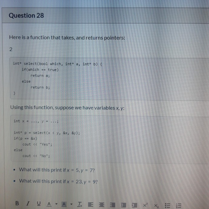 Solved Question 28 Here is a function that takes, and | Chegg.com