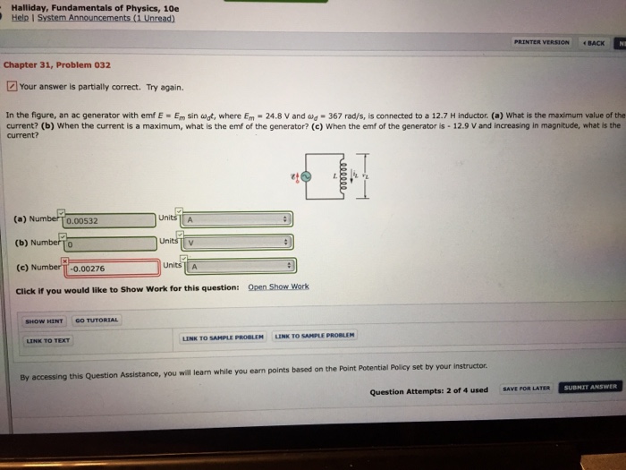 Solved In the figure, an ac generator with emf E = E_m sin | Chegg.com