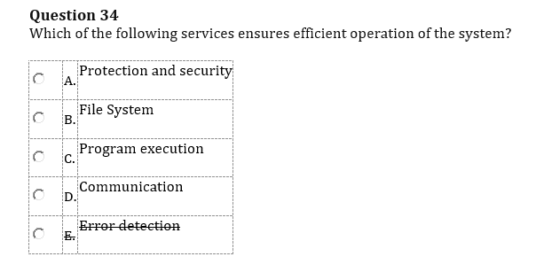 Solved Question 34 Which of the following services ensures | Chegg.com