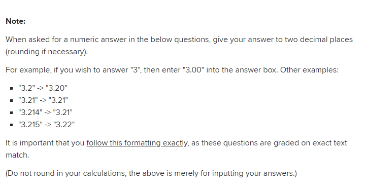Solved Note: When asked for a numeric answer in the below | Chegg.com