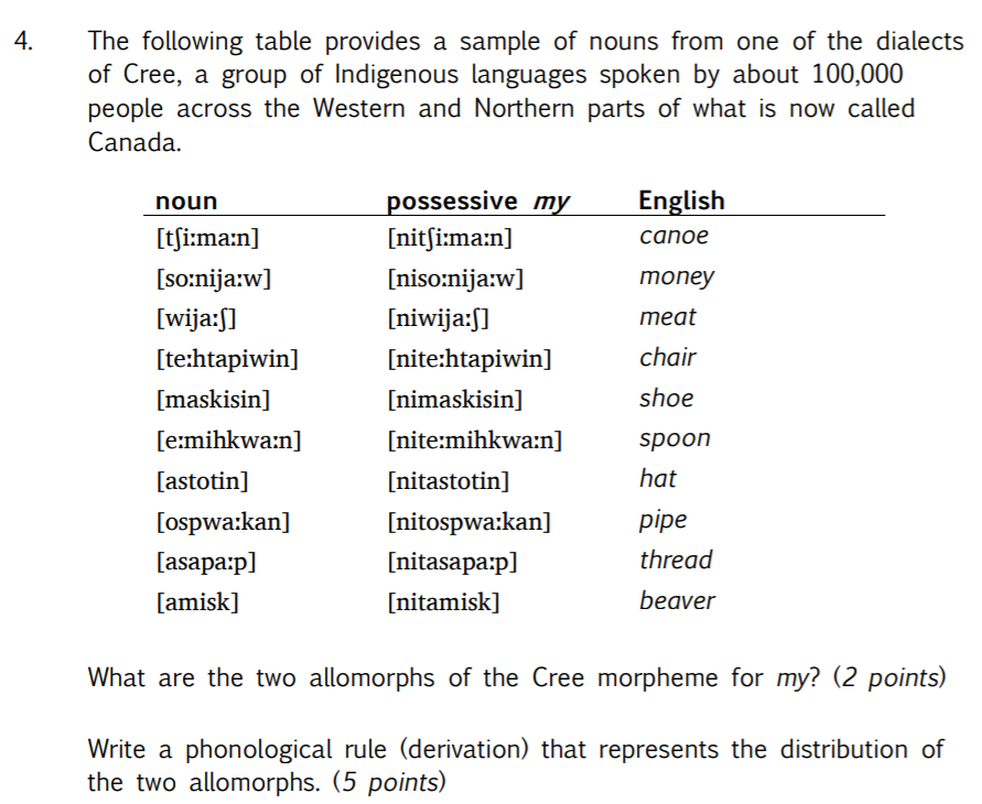 4 The Following Table Provides A Sample Of Nouns Chegg Com