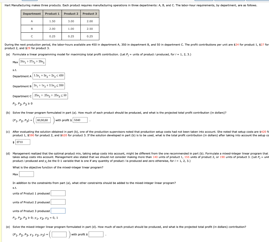 Solved Hart Manufacturing Makes Three Products. Each Product | Chegg.com
