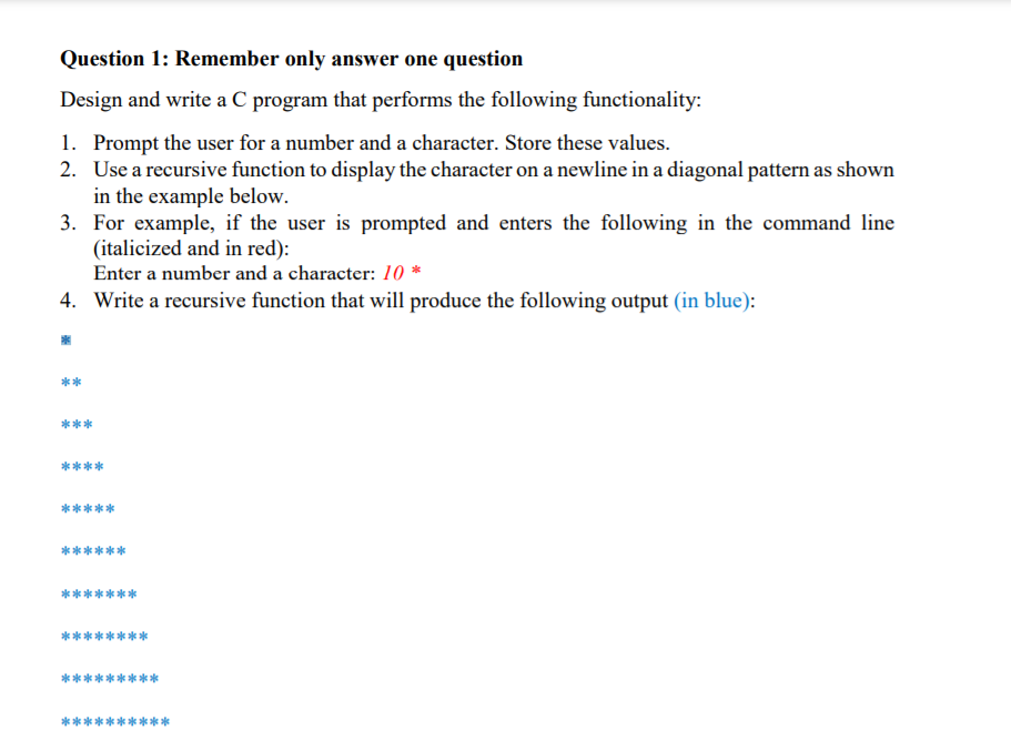 Solved Question 1: Remember only answer one question Design | Chegg.com