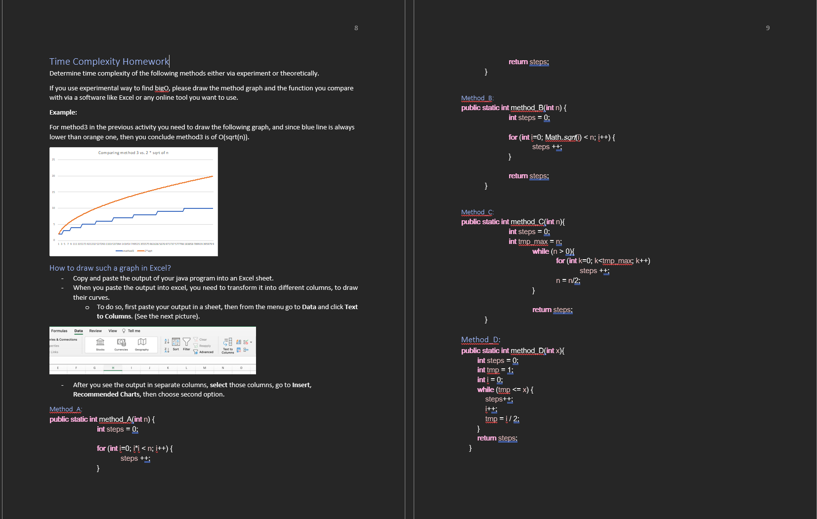 Solved 8 9 Time Complexity Homework Determine time | Chegg.com