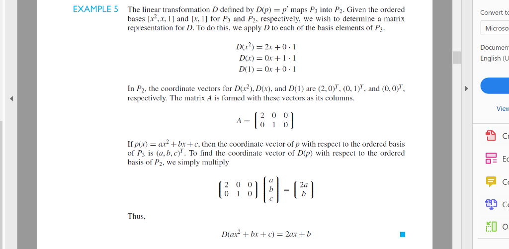 what is p2 in linear algebra