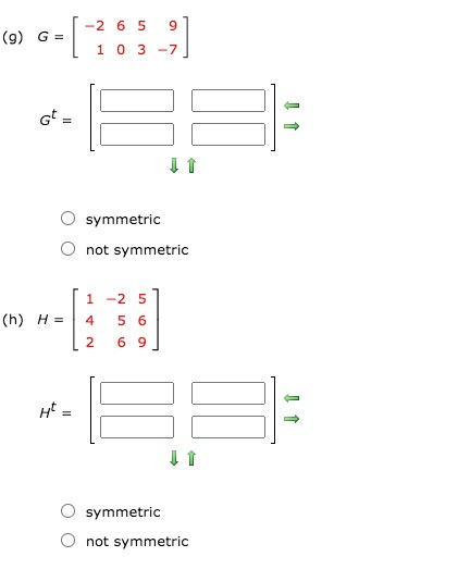 Solved Determine the transpose of each of the following | Chegg.com