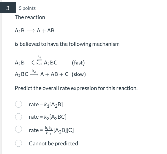 Solved A2 B A+AB Is Believed To Have The Following Mechanism | Chegg.com