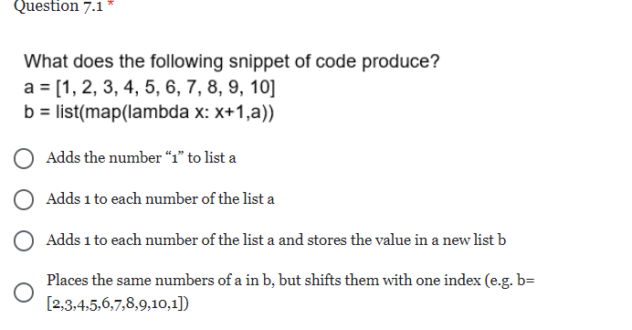 Solved What does the following snippet of code produce? | Chegg.com