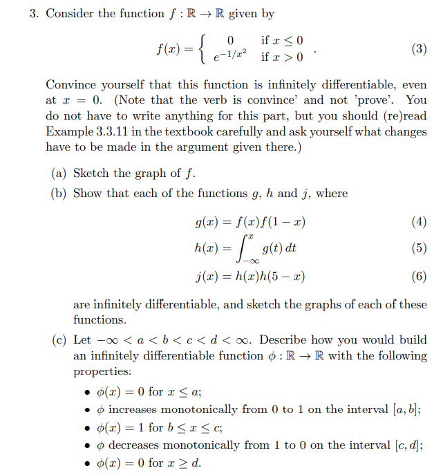 Solved 3 Consider The Function F R R Given By F X Chegg Com