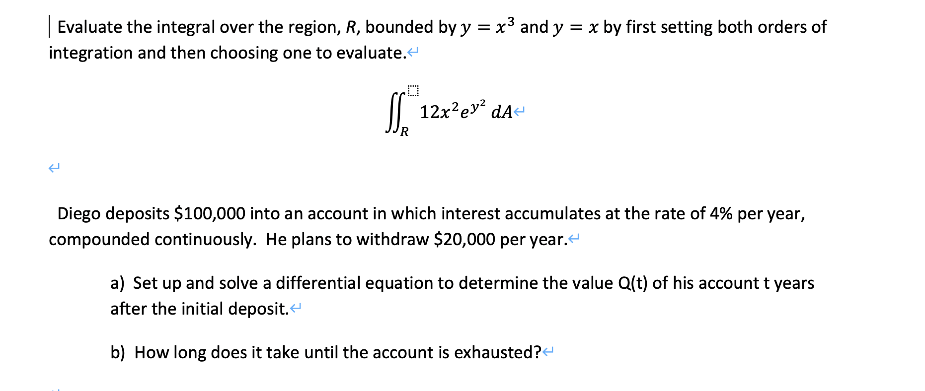 Solved = = Evaluate the integral over the region, R, bounded | Chegg.com