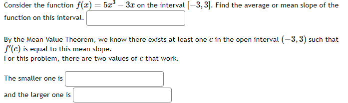 Solved Consider the function f(x)=5x3−3x on the interval | Chegg.com