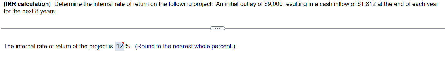 Solved (IRR calculation) Determine the internal rate of | Chegg.com