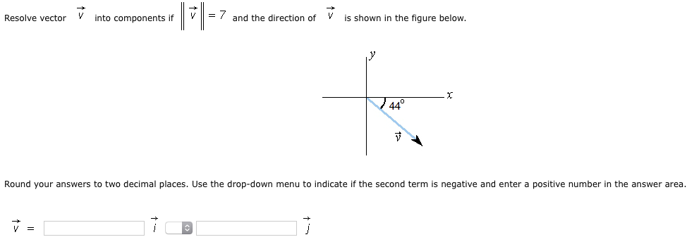 Solved Resolve Vector V Into Components If || V = / And The | Chegg.com