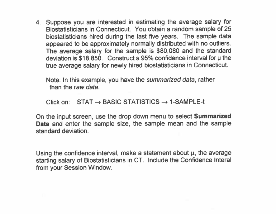Solved 4. Suppose you are interested in estimating the | Chegg.com