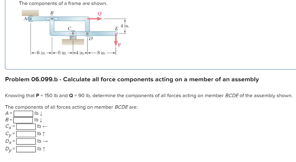 Solved The Components Of A Frame Are Shown.. Knowing That | Chegg.com