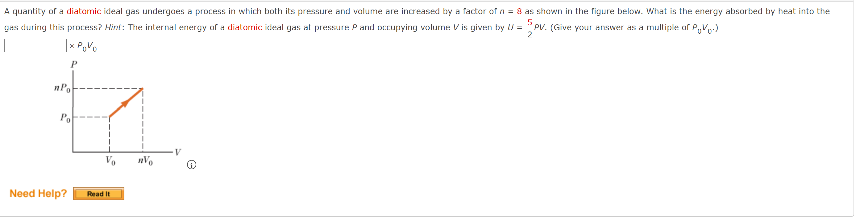 Solved A Quantity Of A Diatomic Ideal Gas Undergoes A | Chegg.com