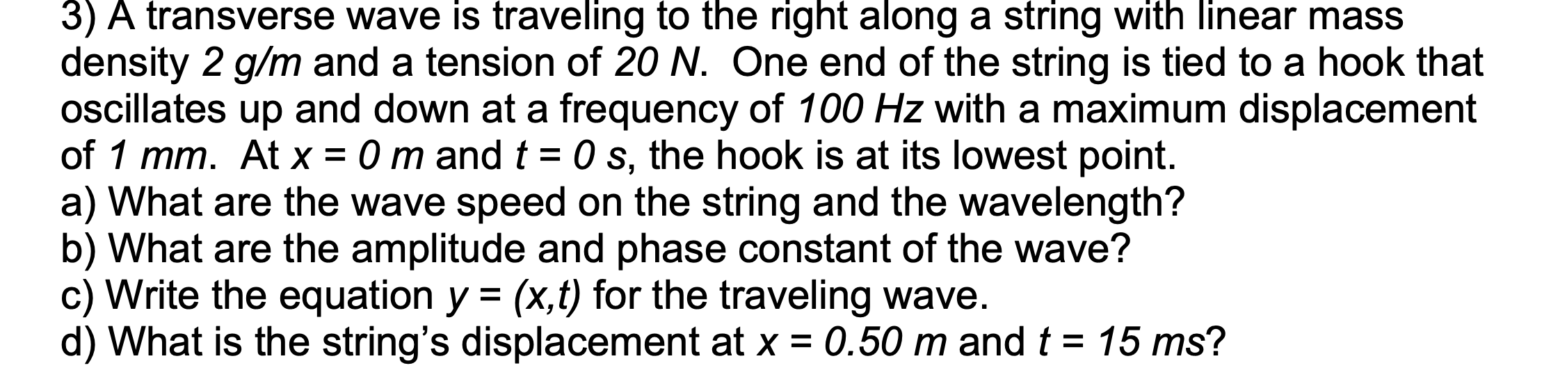 Solved A transverse wave is traveling to the right along a | Chegg.com